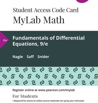 Ebook Fundamentals of Differential Equations — MyLab Math with Pearson eText Access Code cheap pdf