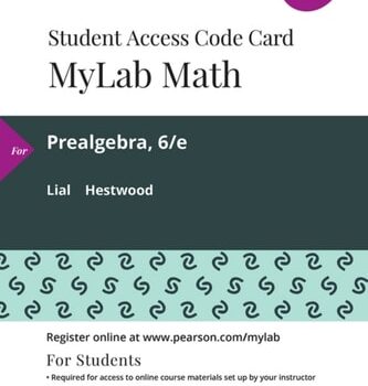 Ebook Prealgebra — MyLab Math with Pearson eText Access Code cheap pdf