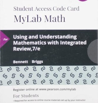 Ebook Using & Understanding Mathematics: A Quantitative Reasoning Approach with Integrated Review — MyLab Math with Pearson eText Access Code cheap pdf