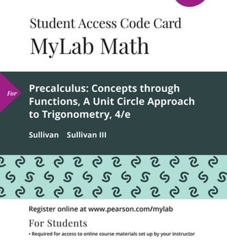 Ebook Precalculus: Concepts Through Functions, A Unit Circle Approach to Trigonometry — MyLab Math with Pearson eText Access Code cheap pdf