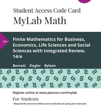 Ebook Finite Mathematics for Business, Economics, Life Sciences, and Social Sciences with Integrated Review — MyLab Math with Pearson eText Access Code cheap pdf