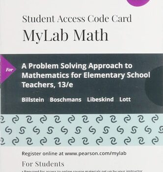 Ebook Problem Solving Approach to Mathematics for Elementary School Teachers, A — MyLab Math with Pearson eText Access Code cheap pdf