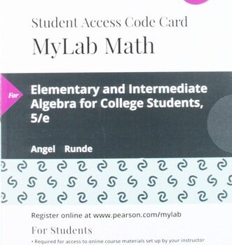 Ebook Elementary and Intermediate Algebra for College Students — MyLab Math with Pearson eText Access Code cheap pdf