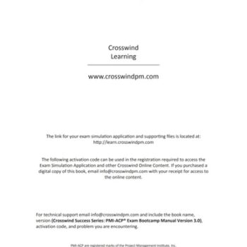 Ebook Crosswind Success Series: PMI-ACP Bootcamp manual cheap pdf