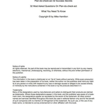 Ebook Plan-do-check-act 32 Success Secrets – 32 Most Asked Questions On Plan-do-check-act – What You Need To Know cheap pdf
