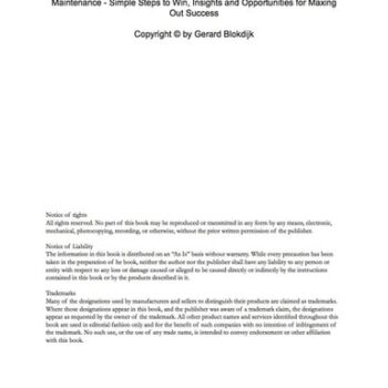 Ebook Maintenance – Simple Steps to Win, Insights and Opportunities for Maxing Out Success cheap pdf