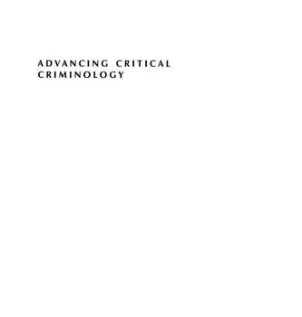 Ebook Advancing Critical Criminology: Theory and Application (Critical Perspectives on Crime and Inequality) cheap pdf