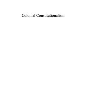 Ebook Colonial Constitutionalism: The Tyranny of United States’ Offshore Territorial Policy and Relations cheap pdf