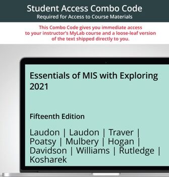 Ebook MyLab MIS with Pearson eText + Print Combo Access Code for Laudon Essentials and Exploring 2021 cheap pdf