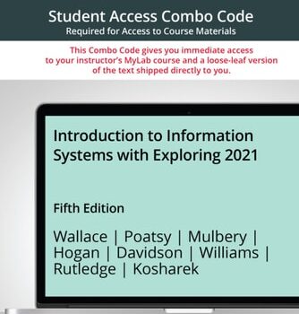 Ebook MyLab MIS with Pearson eText + Print Combo Access Code for Wallace Info Systems and Exploring 2021 cheap pdf