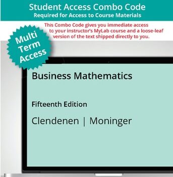 Ebook MyLab Math with Pearson eText (up to 24 months) + Print Combo Access Code for Business Mathematics cheap pdf