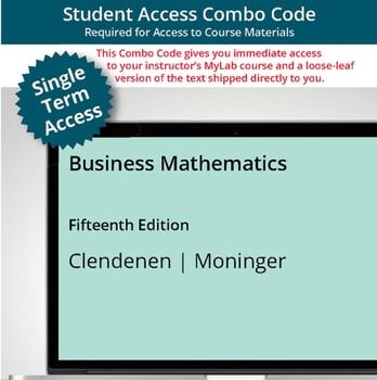 Ebook MyLab Math with Pearson eText (up to 18-weeks) + Print Combo Access Code for Business Mathematics cheap pdf