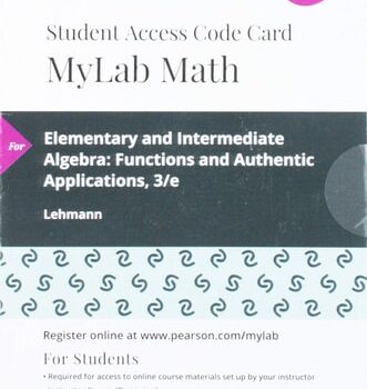 Ebook MyLab Math with Pearson eText — 18 Week Standalone Access Card — for Elementary & Intermediate Algebra: Functions and Authentic Applications cheap pdf
