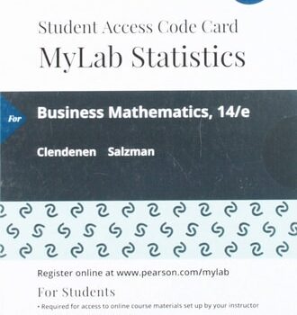Ebook Business Mathematics — MyLab Math with Pearson eText Access Code cheap pdf