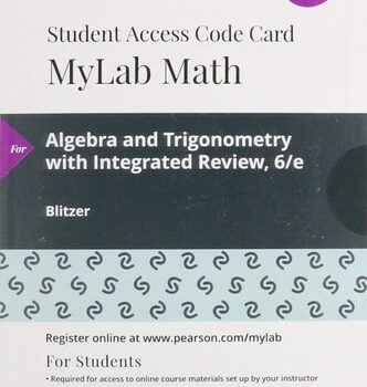 Ebook Algebra and Trigonometry with Integrated Review — MyLab Math with Pearson eText cheap pdf